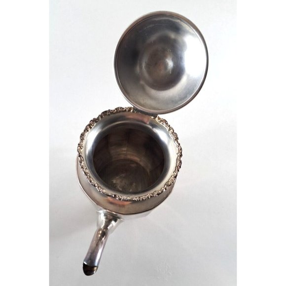 Antique Van Bergh Tea Service Quadruple Silver Plate Pot Creamer Sugar #15 - Picture 3 of 8